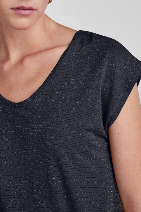 Pieces pcbillo tee lurex stripes jrs noos